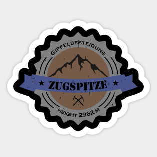 Gipfelbesteigung Zugspitze Height 2962 m Sticker